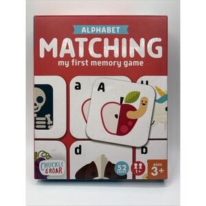 ALPHABET MATCHING BOARD GAME, "MY FIRST MEMORY", KIDS 3 and UP, CHUCKLE & ROAR